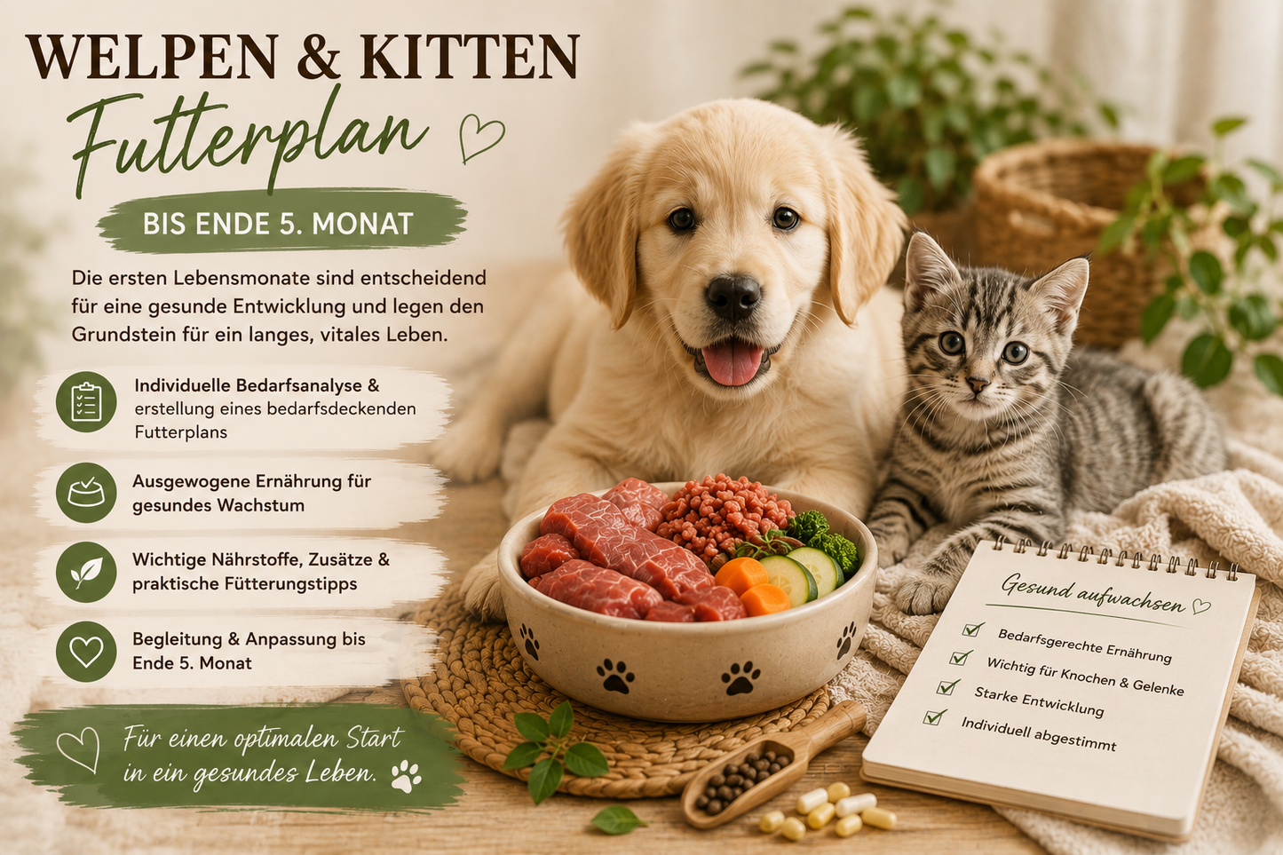 Welpen- & Kitten-Futterplan