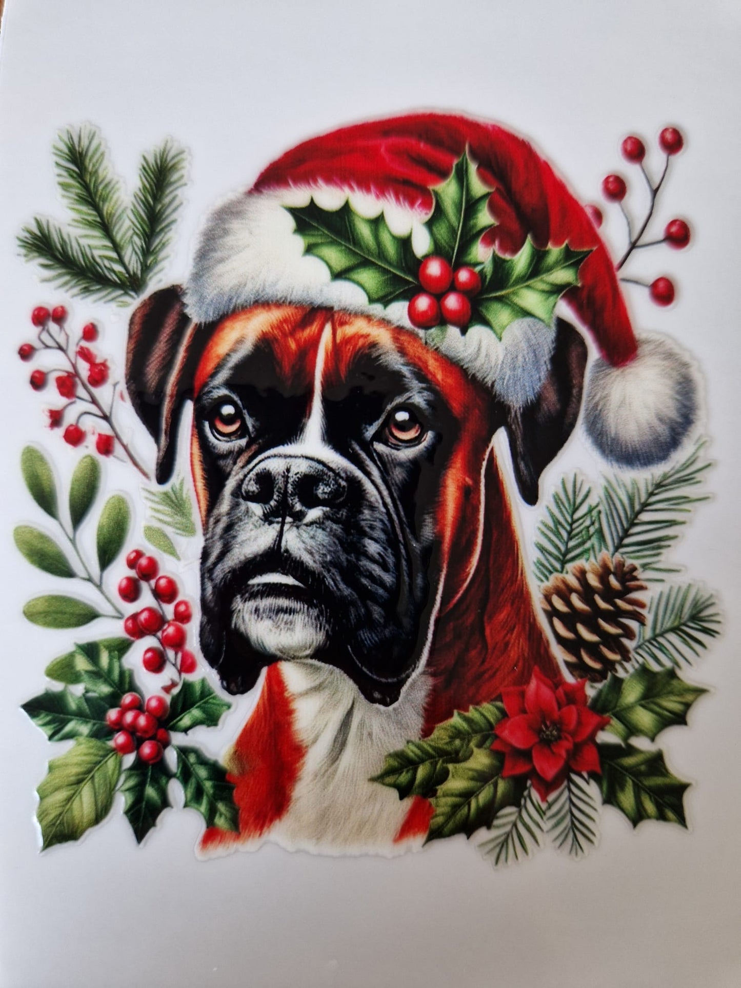 Glas mit Deckel&Stohhalm + Hundemotiv