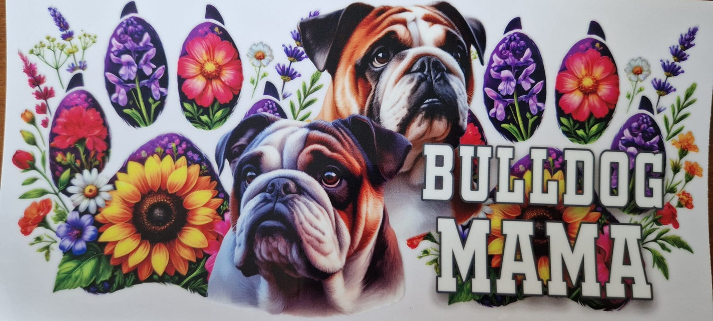 Glas mit Deckel&Stohhalm + Hundemotiv