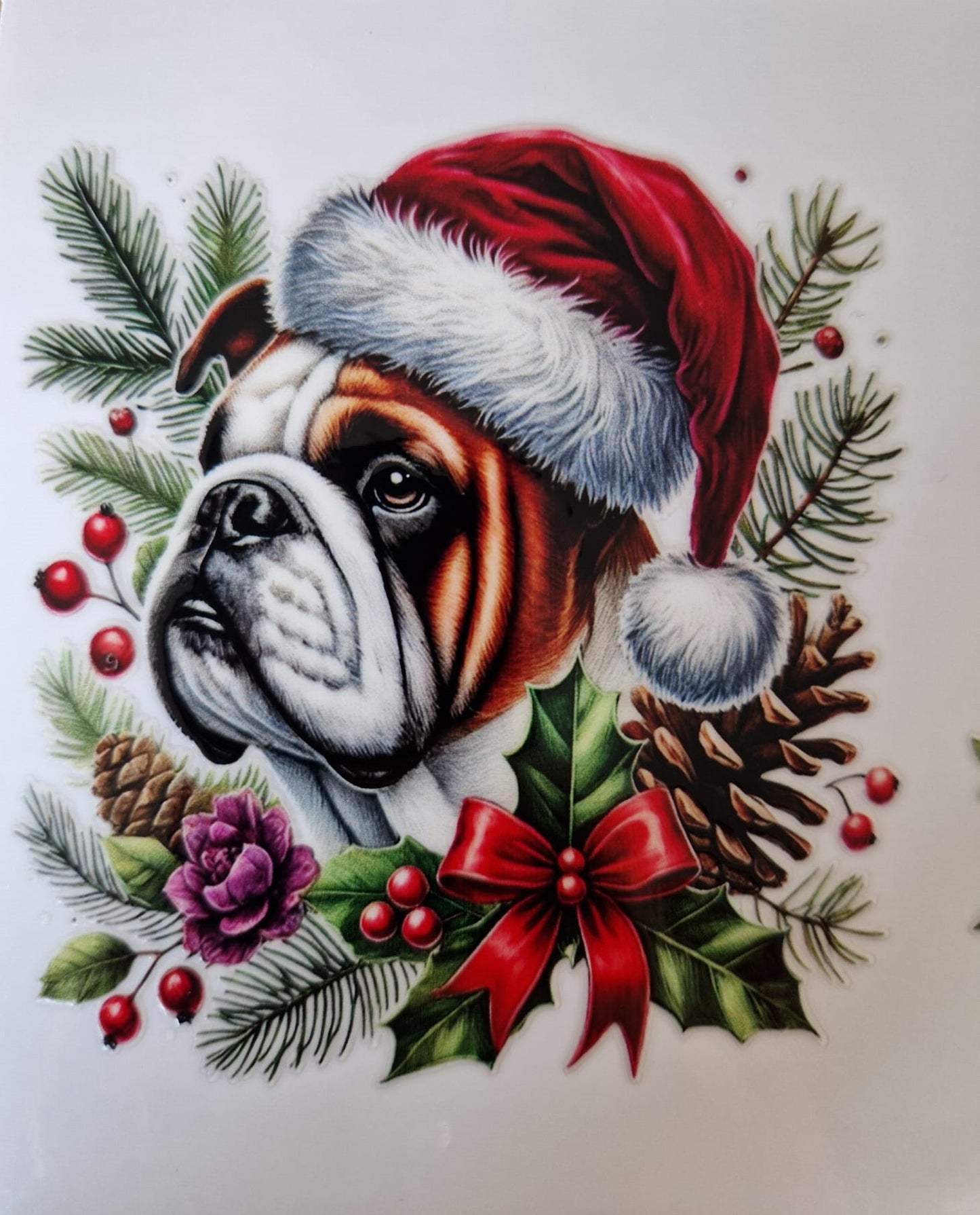 Glas mit Deckel&Stohhalm + Hundemotiv