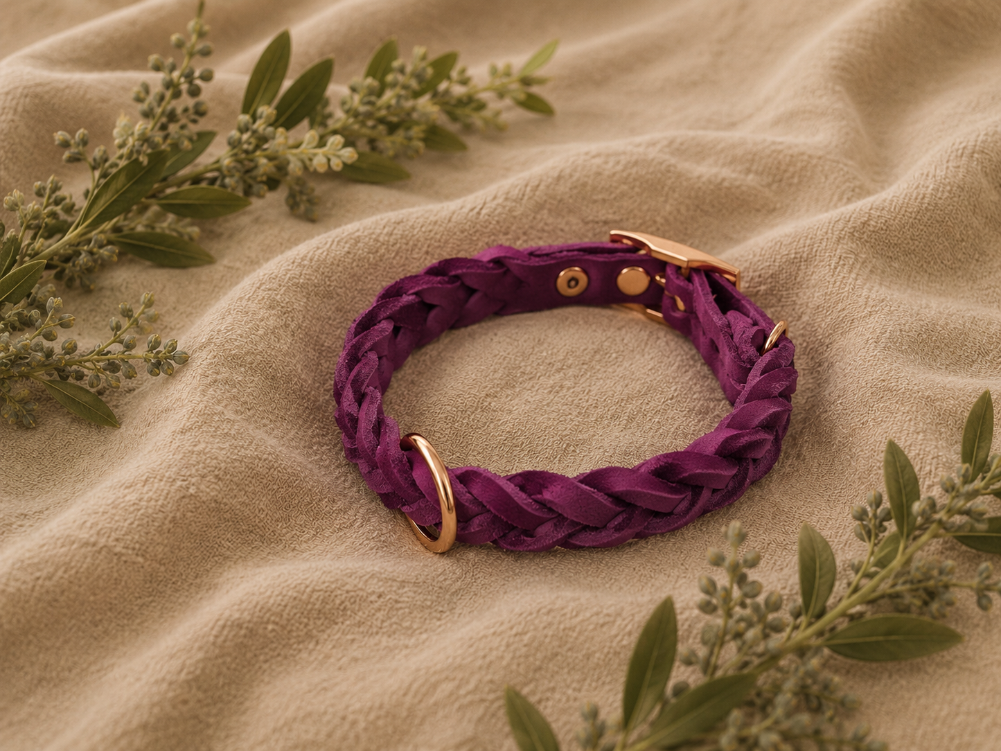 Halsband Aubergine