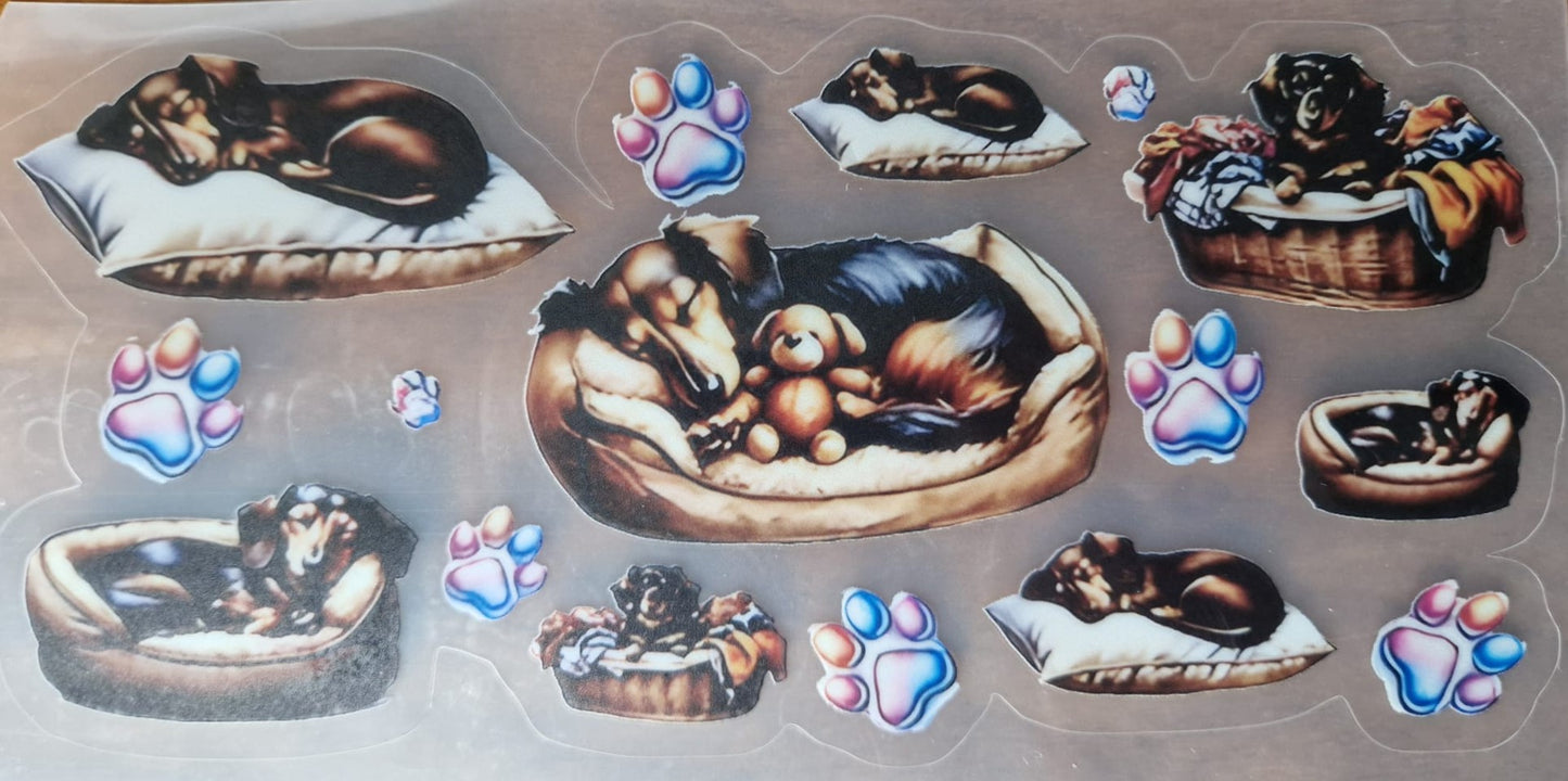 Glas mit Deckel&Stohhalm + Hundemotiv