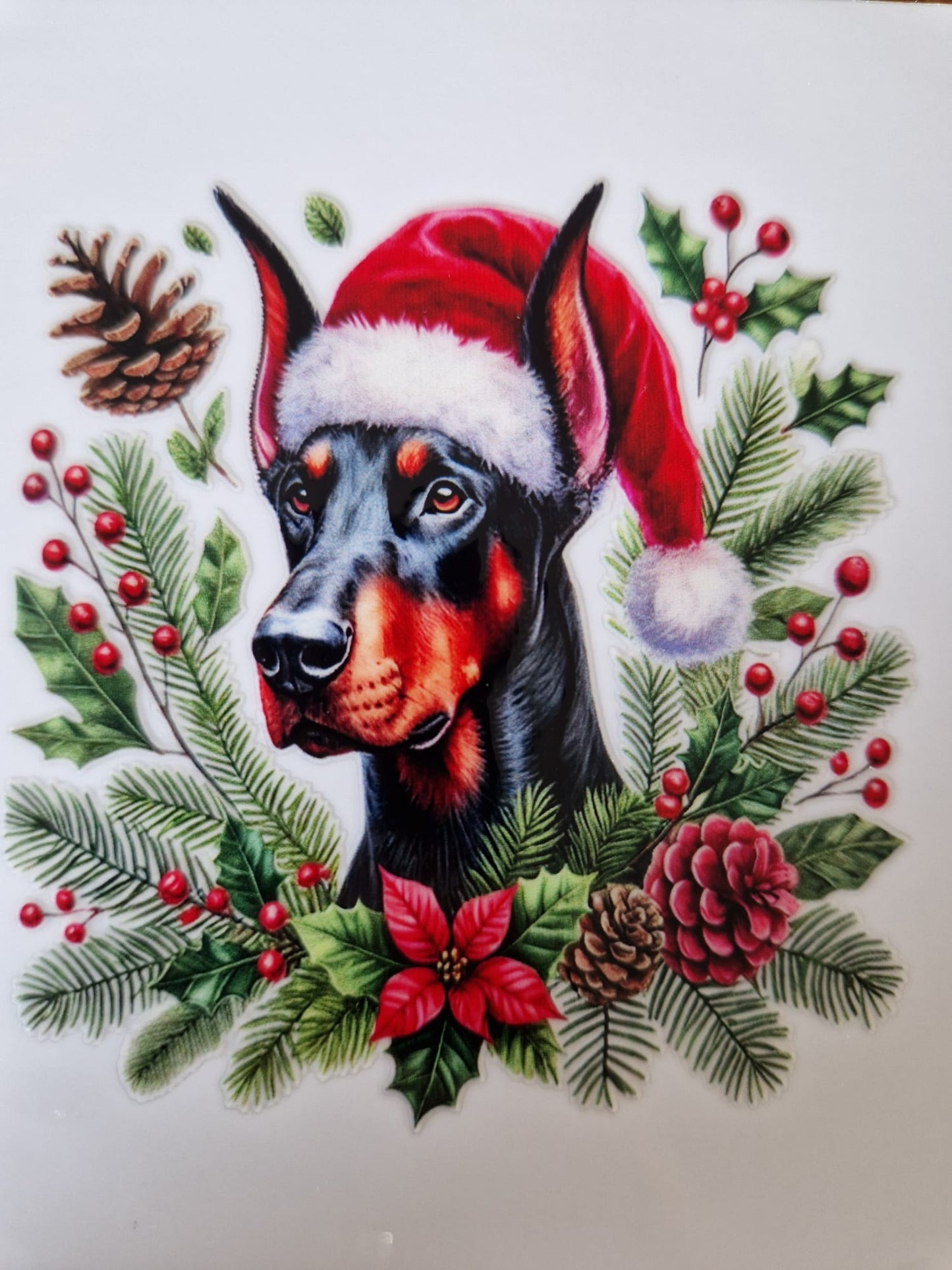 Glas mit Deckel&Stohhalm + Hundemotiv