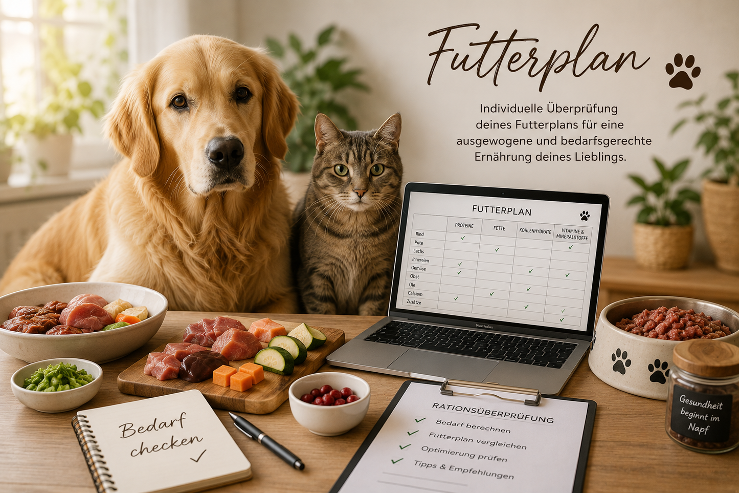 Futterplan-Überprüfung