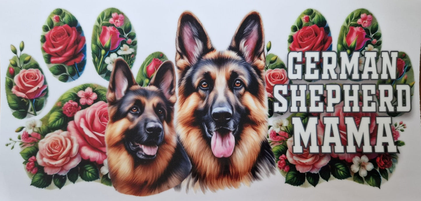 Glas mit Deckel&Stohhalm + Hundemotiv