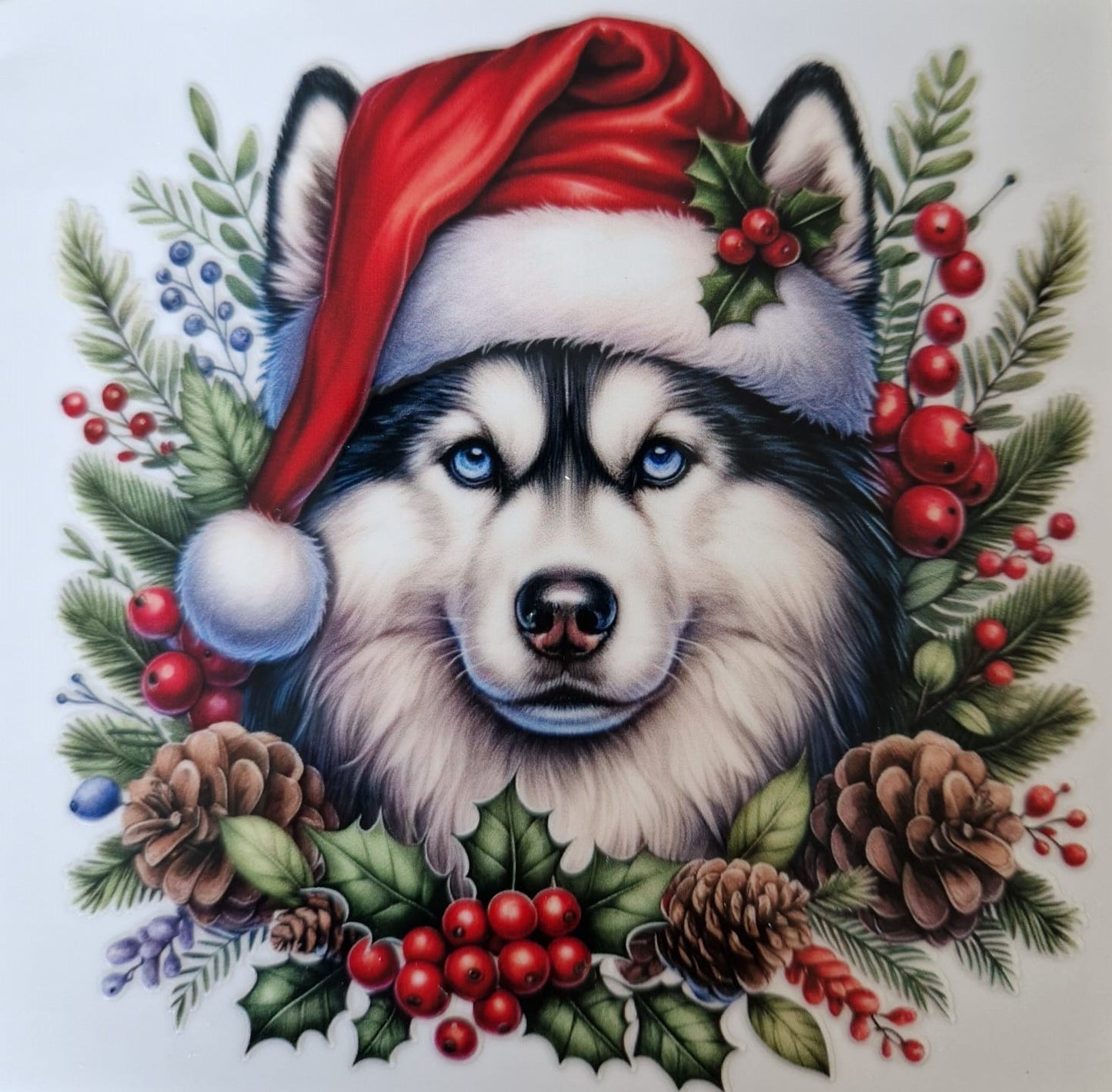 Glas mit Deckel&Stohhalm + Hundemotiv