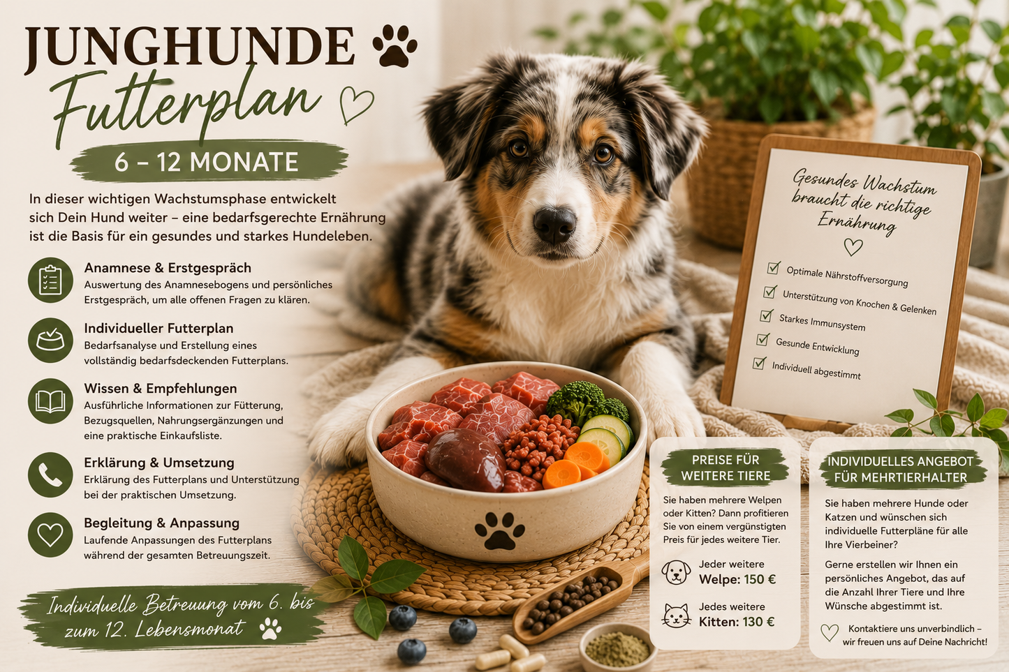 Junghunde Futterplan
