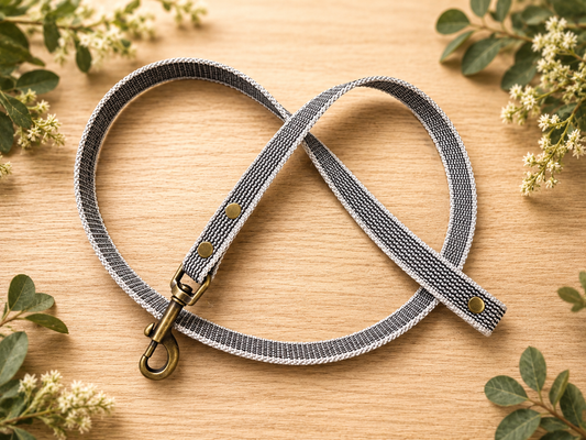 Gummierte Nylon-Hundeleine 1m
