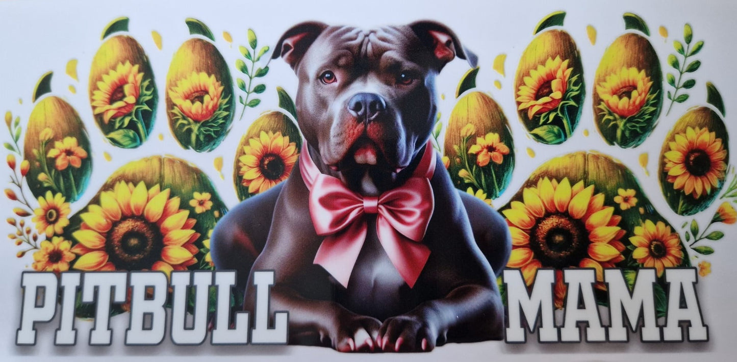 Glas mit Deckel&Stohhalm + Hundemotiv