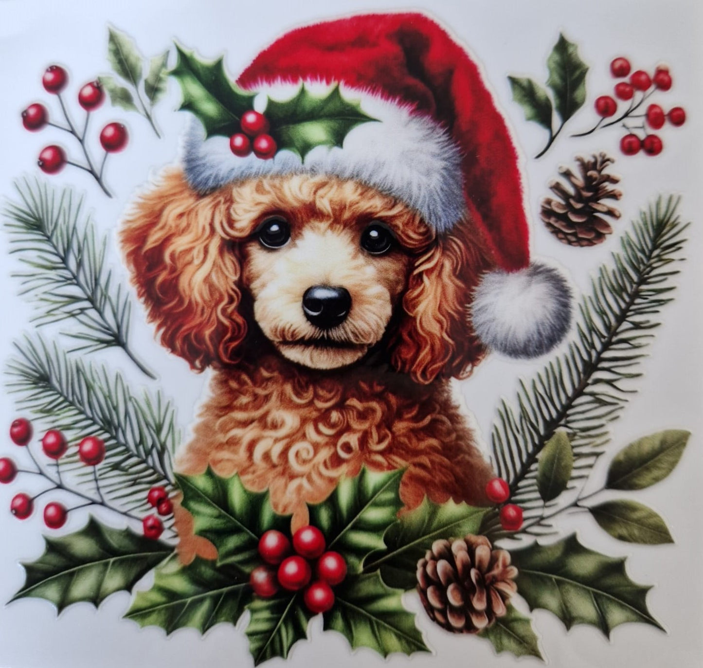 Glas mit Deckel&Stohhalm + Hundemotiv