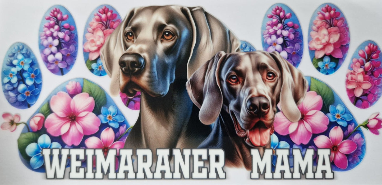 Glas mit Deckel&Stohhalm + Hundemotiv