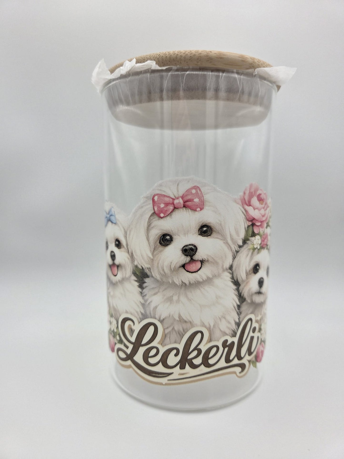 Vorratsglas für Leckerlis mit Hundemotiven