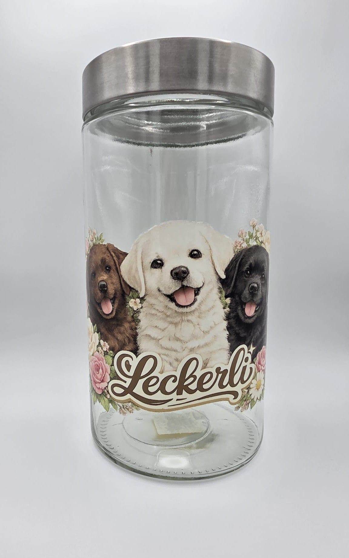 Vorratsglas für Leckerlis mit Hundemotiven