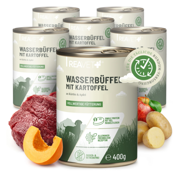 Wasserbüffel mit Kartoffeln an Kürbis & Apfe