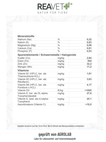 Trockenfutter Weiderind - mit Kartoffeln & Hagebutte 12kg
